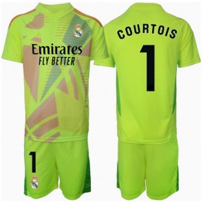 Real Madrid Thibaut Courtois #1 Brankářské Dětské Alternativní dres komplet 2024-25 Krátký Rukáv (+ trenýrky)